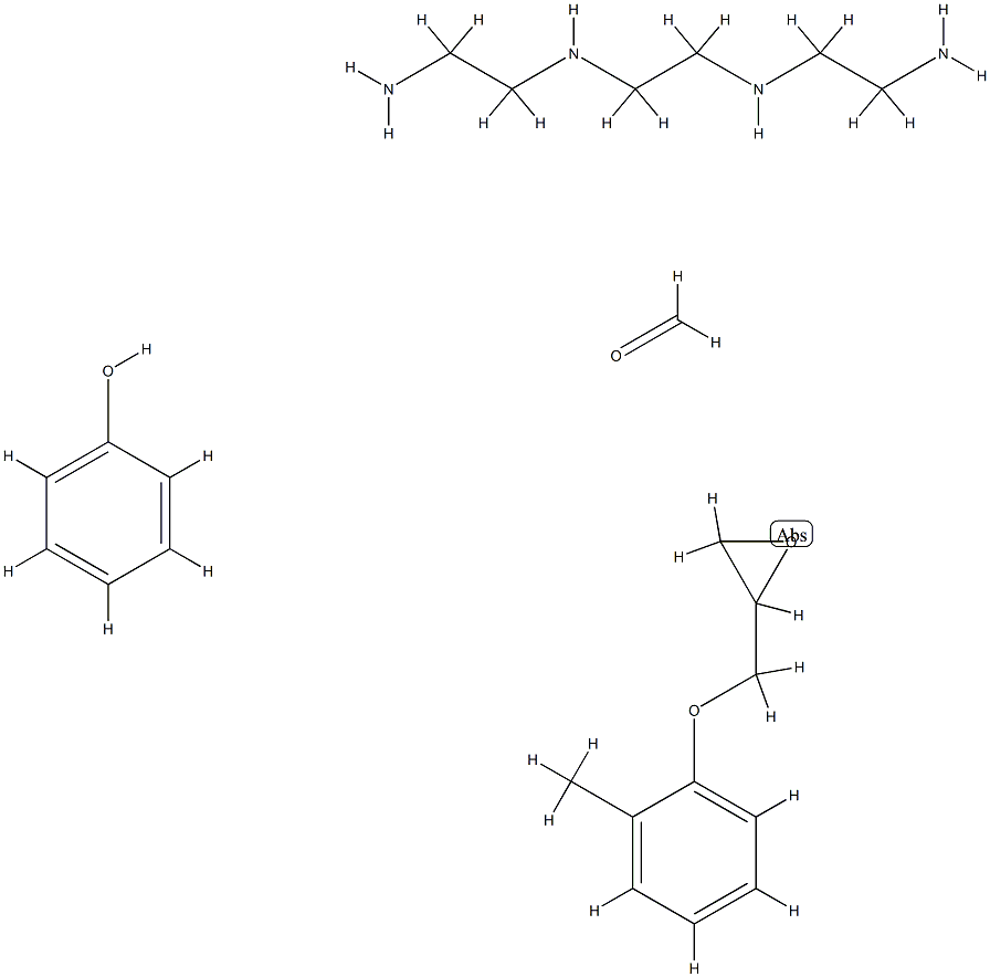 Phenol, polymer with formaldehyde, glycidyl ether, polymers with (methylphenoxy)methyloxirane and triethylenetetramine Struktur