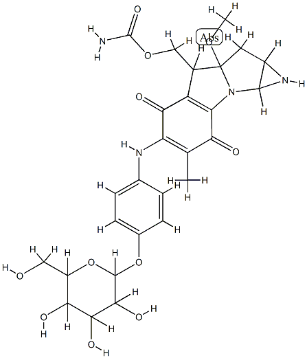 7-N-(4-O-glucopyranosyl)phenyl-9-methoxymitosane Struktur