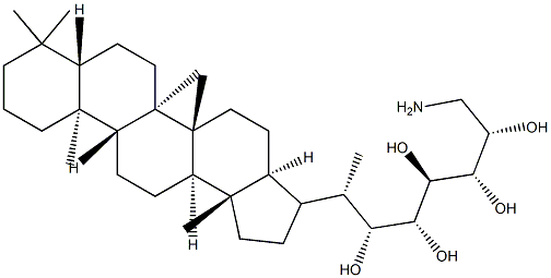 35-aminobacteriohopane-30,31,32,33,34-pentol Struktur