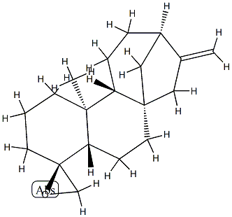 (4S)-4,18-Epoxy-19-norkaur-16-ene Struktur