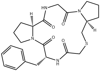 cyclo(glycyl-prolyl-psi(CH2S)-glycyl-phenylalanyl-prolyl) Struktur