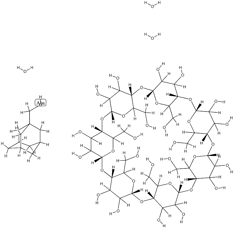 cyclomaltoheptaose-1-adamantanemethanol Struktur