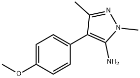 4-(4-METHOXYPHENYL)-1,3-DIMETHYL-1H-PYRAZOL-5-AMINE Struktur