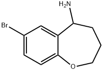 7-bromo-2,3,4,5-tetrahydro-1-benzoxepin-5-amine Struktur