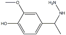 1-(1-(4-hydroxy-3-methoxyphenyl)ethyl)hydrazine Struktur