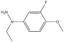 [1-(3-fluoro-4-methoxyphenyl)ethyl]hydrazine Struktur