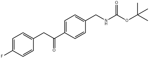 (4-[2-(4-FLUORO-PHENYL)-ACETYL]-BENZYL)-CARBAMIC ACID TERT-BUTYL ESTER Struktur