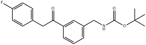 (3-[2-(4-FLUORO-PHENYL)-ACETYL]-BENZYL)-CARBAMIC ACID TERT-BUTYL ESTER Struktur