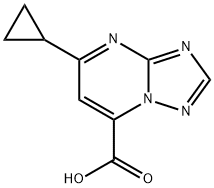 5-cyclopropyl-[1,2,4]triazolo[1,5-a]pyrimidine-7-carboxylic acid Struktur