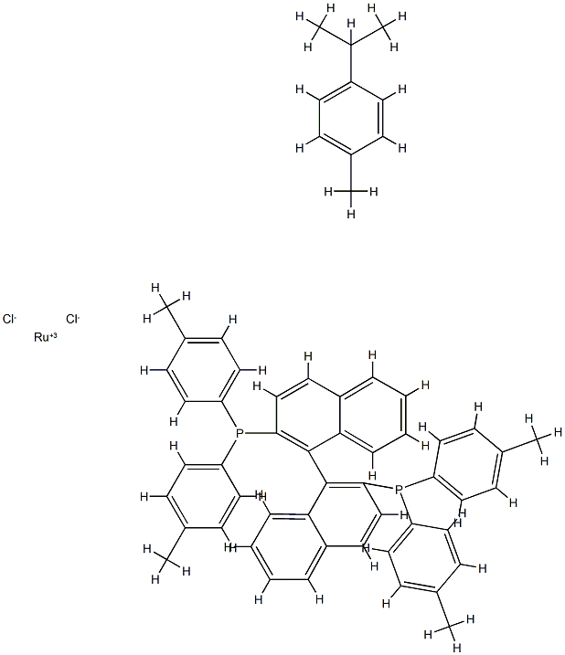 [RuCl(p-cymene)((R)-tolbinap)]Cl Struktur