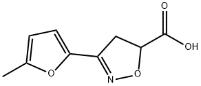 3-(5-methylfuran-2-yl)-4,5-dihydro-1,2-oxazole-5-carboxylic acid Struktur