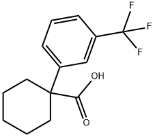 1-[3-(trifluoromethyl)phenyl]cyclohexane-1-carboxylic acid Struktur