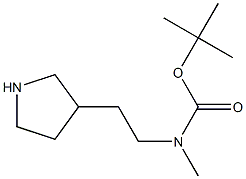 Methyl-(2-pyrrolidin-3-yl-ethyl)-carbamic acid tert-butyl ester Struktur