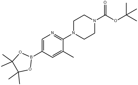 2-(4-BOC-PIPERAZIN-1-YL)-3-METHYLPYRIDINE-5-BORONIC ACID PINACOL ESTER Struktur