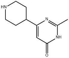 2-methyl-6-(4-piperidinyl)-4-pyrimidinol(SALTDATA: 2HCl 1.5H2O) Struktur