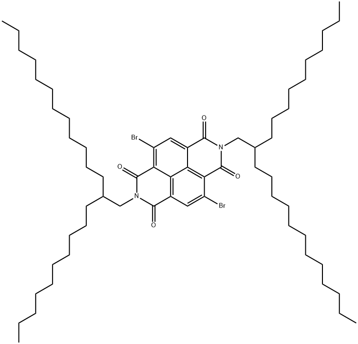 4,9-DibroMo-2,7-bis(2-decyltetradecyl)benzo[lMn][3,8]phenanthroline-1,3,6,8-tetraone Struktur