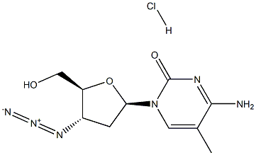 3''-AZIDO-2'',3''-DIDEOXY-5-METHYLCYTIDINE HYDROCHLORIDE Struktur