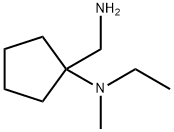 1-(aminomethyl)-N-ethyl-N-methylcyclopentanamine(SALTDATA: 2.05HCl 0.65H2O) Struktur