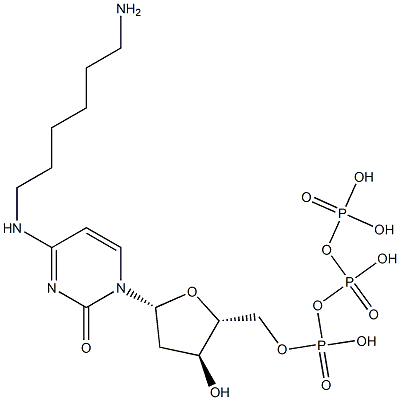 N(4)-(6-aminohexyl)deoxycytidine 5'-triphosphate Struktur