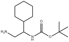 (2-Amino-1-cyclohexyl-ethyl)-carbamic acid tert-butyl ester Struktur