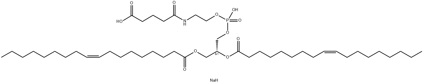 1,2-dioleoyl-sn-glycero-3-phosphoethanolaMine-N-(glutaryl) (sodiuM salt) Struktur