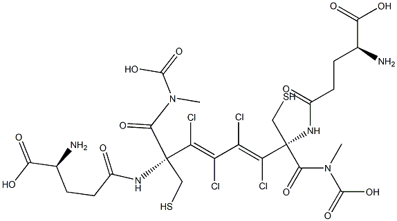 1,4-(bis-glutathion-S-yl)-1,2,3,4-tetrachloro-1,3-butadiene Struktur