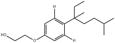 2-[4-(3,6-Dimethyl-3-heptyl)phenoxy-3,5-d2]ethanol,  3,6,3-Nonylphenol-monoethoxylate,  363-NP1EO-D2,  2-[4-(1-Ethyl-1,4-dimethylpentyl)phenoxy-3,5-d2]ethanol,  4-(1-Ethyl-1,4-dimethylpentyl)phenol-3,5-d2-monoethoxylate Struktur