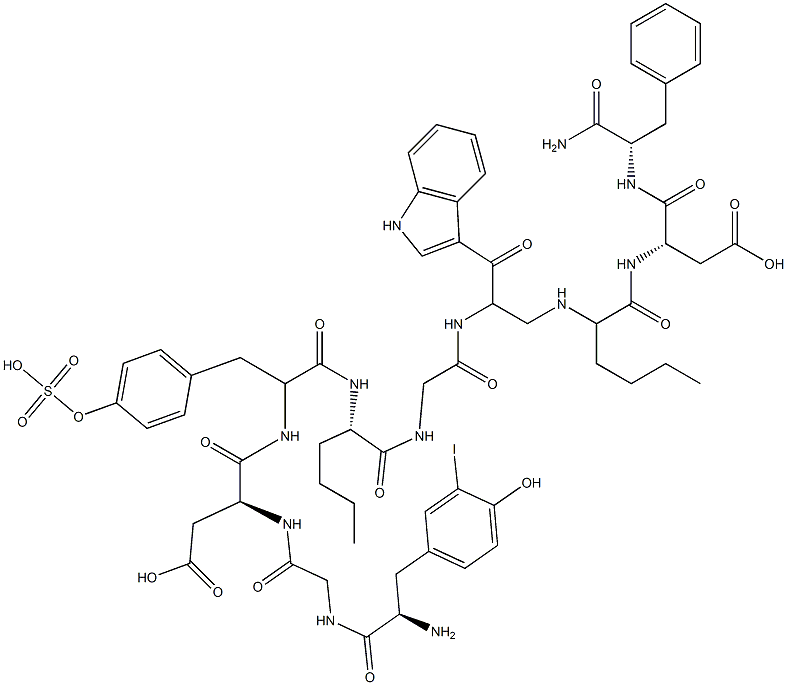 cholecystokinin (26-33), I-Tyr-Gly-Nle(28,31)- Struktur