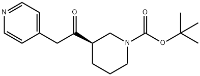 3-[2-4-Pyridinyl)acetyl]-piperidine-1-carboxylic acid tert-butyl ester Struktur