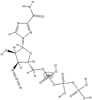 3'-azido-3'-deoxyribavirin-5'-triphosphate Struktur