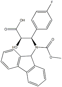 N-(9H-Fluoren-9-yl)MethOxy]Carbonyl (2R,3R)-3-Amino-3-(4-fluoro-phenyl)-2-hydroxypropionic acid Struktur