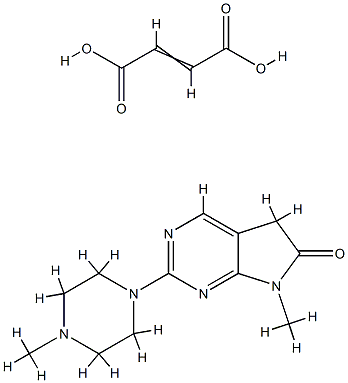 but-2-enedioic acid, 9-methyl-3-(4-methylpiperazin-1-yl)-2,4,9-triazab icyclo[4.3.0]nona-1,3,5-trien-8-one Struktur