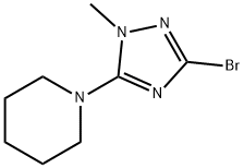 1-(3-bromo-1-methyl-1H-1,2,4-triazol-5-yl)piperidine(SALTDATA: FREE) Struktur