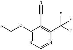 5-Pyrimidinecarbonitrile,4-ethoxy-6-(trifluoromethyl)-(9CI) Struktur