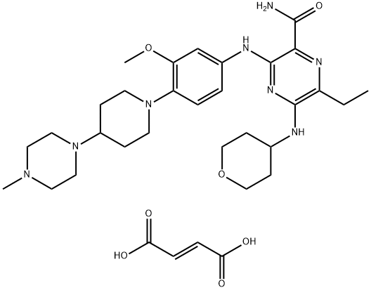 Gilteritinib hemifumarate Struktur