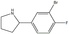 2-(3-bromo-4-fluorophenyl)pyrrolidine Struktur