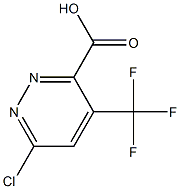 6-Chloro-4-trifluoromethyl-pyridazine-3-carboxylic acid Struktur