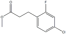 3-(4-Chloro-2-fluoro-phenyl)-propionic acid methyl ester Struktur