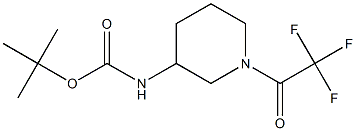 tert-butyl 1-(2,2,2-trifluoroacetyl)piperidin-3-ylcarbamate Struktur