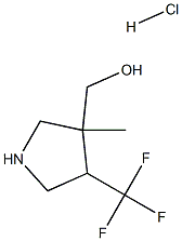 (3-Methyl-4-trifluoromethyl-pyrrolidin-3-yl)-methanol hydrochloride Struktur