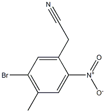 2-(5-bromo-4-methyl-2-nitrophenyl)acetonitrile Struktur