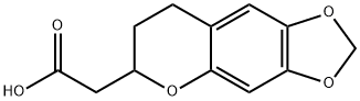 7,8-Dihydro-6H-1,3-dioxolo[4,5-g][1]benzopyran-6-acetic acid Struktur