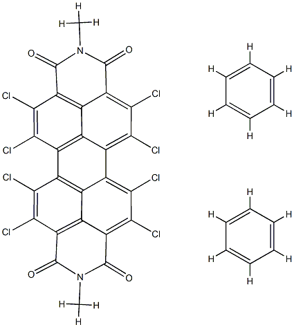 benzene-1,2,5,6,7,8,11,12-octachloro-N, N'-dimethylperylene-3,4-9,10-bis(dicarboximide) Struktur