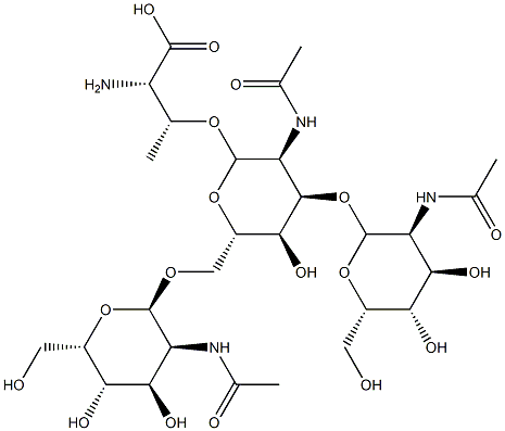 GlcNAc beta(1-3)[GlcNAc beta(1-6)]GalNAc-alpha-Thr Struktur