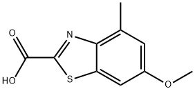 2-Benzothiazolecarboxylicacid,6-methoxy-4-methyl-(9CI) Struktur