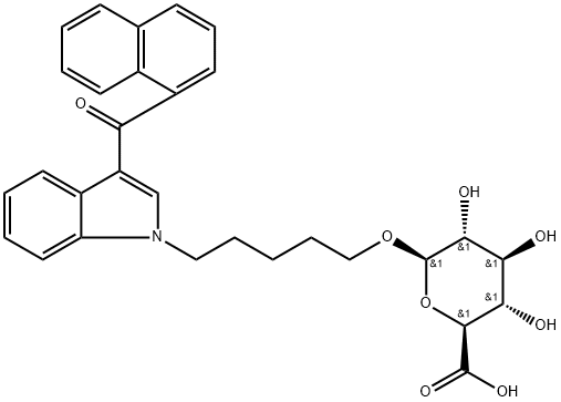 JWH 018 N-(5-hydroxypentyl) β-D-Glucuronide Struktur