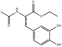 N-acetyl-alpha, beta-dehydro-3,4-dihydroxyphenylalanine ethyl ester Struktur