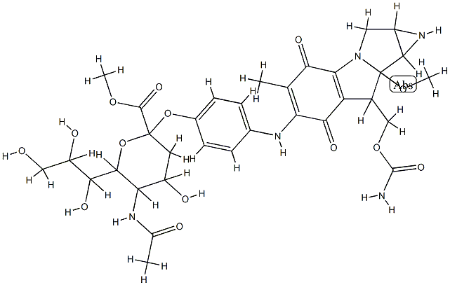 7-N-(4-O-sialosylphenyl)-9-methoxymitosane methyl ester Struktur