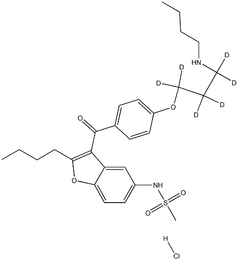 Desbutyl Dronedarone-d6 Hydrochloride Struktur