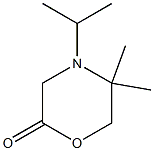 2-Morpholinone,5,5-dimethyl-4-(1-methylethyl)-(9CI) Struktur